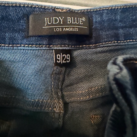 Judy Blue Dark Blue Distressed Skinny Jeans - Picture 2 of 3